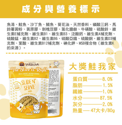 WERUVA唯美味‧貓咪易開餵肉泥主食餐包 80G9