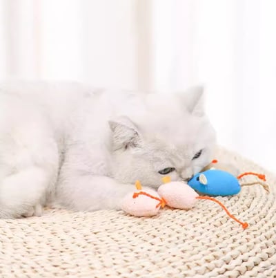 貓薄荷絨毛小老鼠 寵物玩具 貓咪小老鼠玩具2