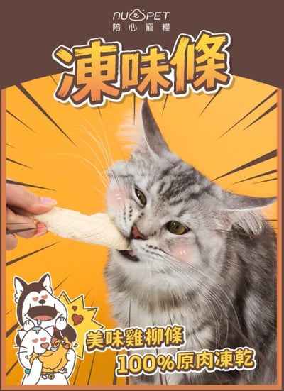 陪心凍味條｜雞柳條凍乾1