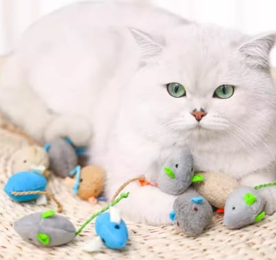 貓薄荷絨毛小老鼠 寵物玩具 貓咪小老鼠玩具1