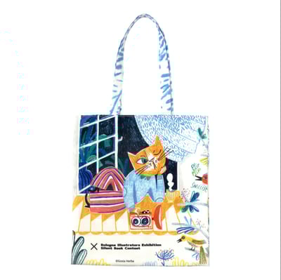 翡冷翠文創 愛聽音樂的貓 波隆那小提袋《泡泡糖第五大街》1