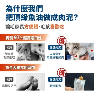 Heromama【毛掌醫學】亮毛磷蝦魚油 保健肉泥 | 爆毛神器 犬貓適用3