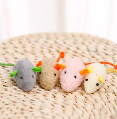 貓薄荷絨毛小老鼠 寵物玩具 貓咪小老鼠玩具3