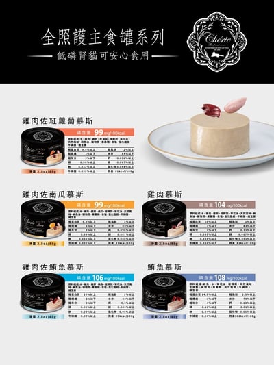 Cherie法麗 - 全照護主食罐系列｜9種口味單罐賣場｜鵝絨般滑順口感｜80g5