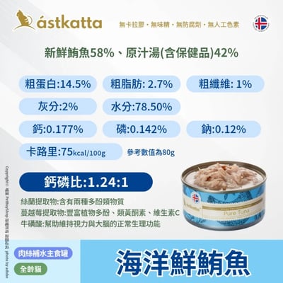 astkatta 冰島 低脂健康鮮燉主食罐 80g6