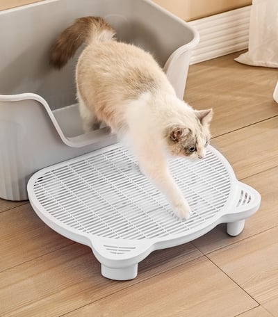 貓咪家用雙層貓砂墊 防外濺控沙墊 貓咪砂盆蹭腳控砂台12