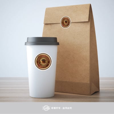 正圓形【銅版超黏貼紙】直徑1cm～9.5cm6