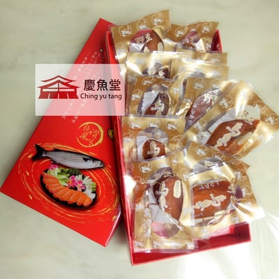 大四喜禮盒(一口吃烏魚子/狗母魚脯/腰果/芝麻鱈魚香絲)2