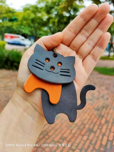 鑰匙圈 /吊飾-搖擺喵喵(有影片介紹)2