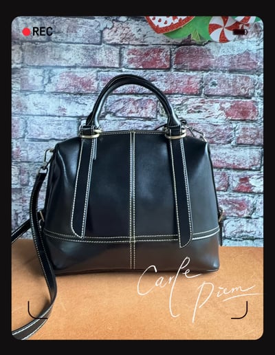 摩登黑金包-(手提把可變長成肩背）2