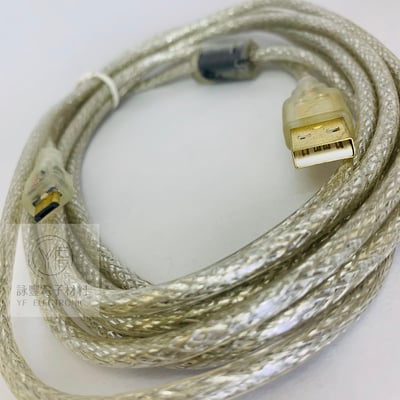 A公 /Micro B公透明鍍金線(3米)   1