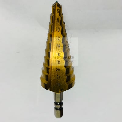 TIM-25 10段階梯鑽鍍鈦 6-25mm 六角柄2