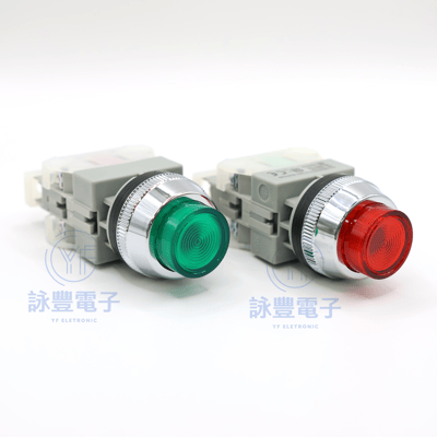 30MM 凸頭照光按鈕開關 24V1