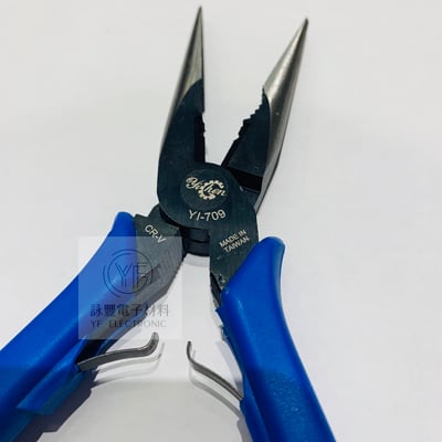YI-709  6吋電工尖口鉗  鉻釩剛2