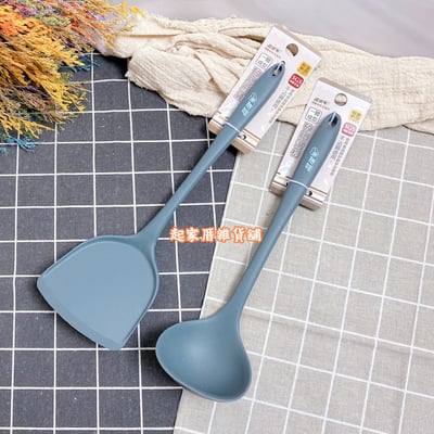 晶瓚－一體成形灰色矽膠系列 鍋鏟／湯勺／料理刷／刮刀／大阪燒鏟2