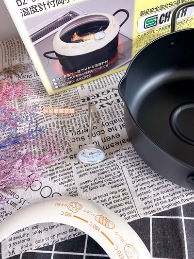 日本貝印KAI－油炸鍋附溫度計（20cm／雙耳）7