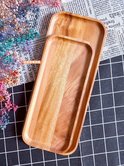 晶瓚－簡約輕食原木長方形木盤（大／中／小）4