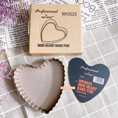 學廚Chefmade－香檳金活底迷你心型派盤（10cm）1