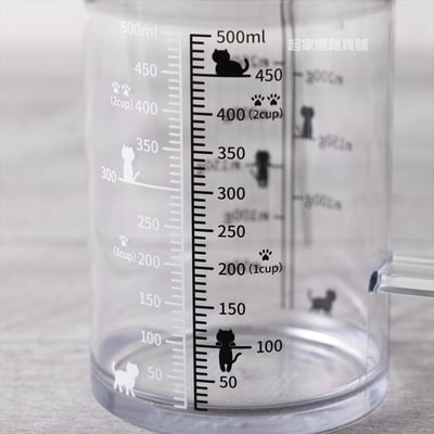 日本貝印KAI－貓咪計量杯（500ml）9