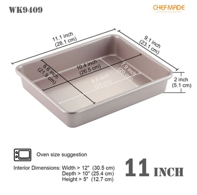 學廚Chefmade－香檳金11吋深長方烤盤9