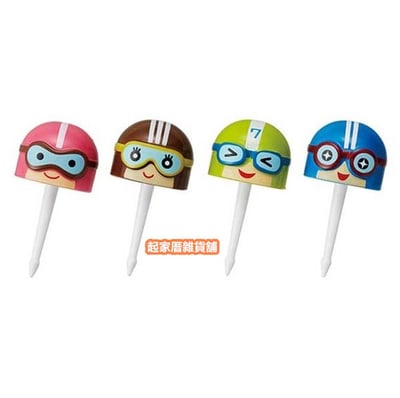 日本TORUNE m'sa－安全帽 頭盔造型食物裝飾固定叉3