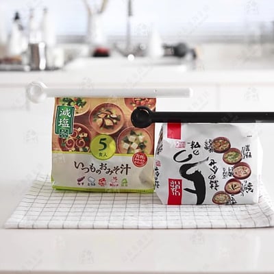 日本inomata－黑白密封夾（2入／加長型）2