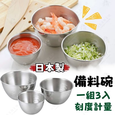 日本下村－18-8不鏽鋼料理計量碗1