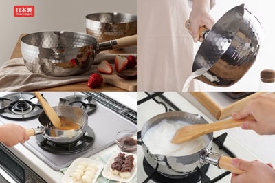 日本吉川Yoshikawa－18-8不鏽鋼木柄雪平鍋3