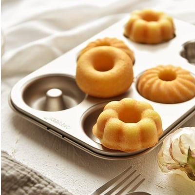 學廚Chefmade－香檳金6連三種甜甜圈模2