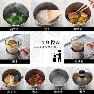 日本Arnest－不鏽鋼多功能鍋具（2.1L）3