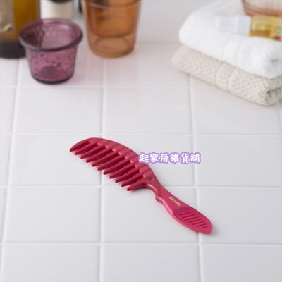 日本貝印KAI－護髮梳（紅／粗目）5