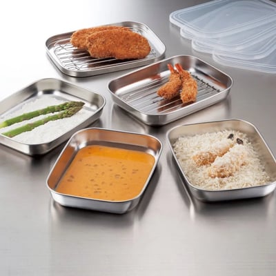 日本下村－304不鏽鋼 油炸備料盤組（10件組）3