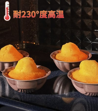 學廚Chefmade－香檳金不沾日式瑪德蓮蛋糕模（4入）5