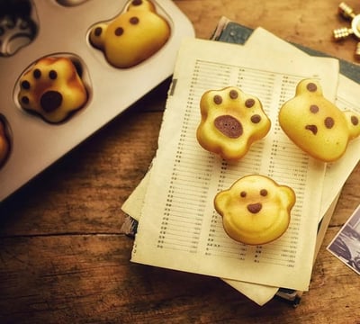 學廚Chefmade－香檳金不沾12連4款動物蛋糕模7