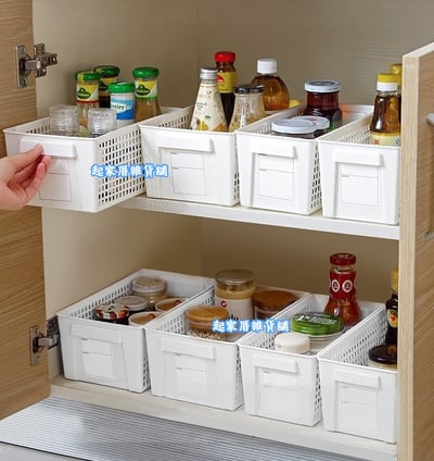 日本inomata－純白網格收納籃7