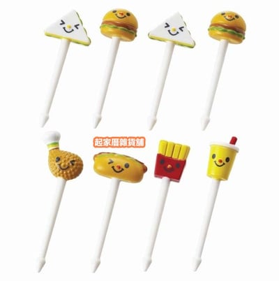 日本TORUNE m'sa－三明治 薯條 漢堡造型食物裝飾固定叉3