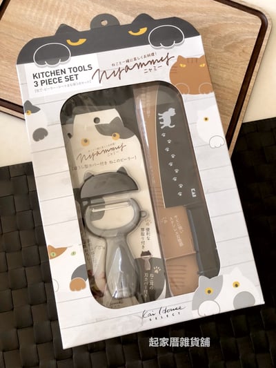 日本貝印KAI－貓咪3件組調理禮盒1