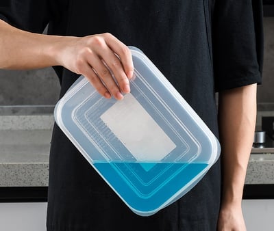 日本YAMADA－扁型透明保鮮盒（1.2L）5