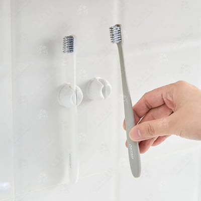 日本MARNA－吸盤牙刷架（一組2入）8