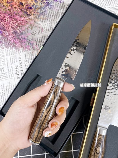 日本貝印 旬 Shun－槌目龍紋三德刀禮盒組（3支組）3