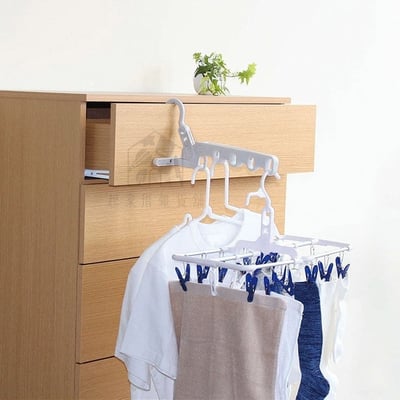 日本 AISEN－可折疊5連掛鉤曬衣架4