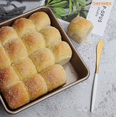 學廚Chefmade－香檳金不沾四方烤盤（9吋）1