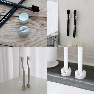 日本MARNA－吸盤牙刷架（一組2入）6
