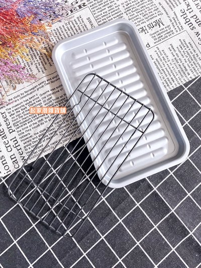 日本Pearl Life－不沾小烤盤附瀝油網6