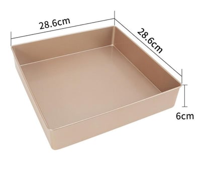 學廚Chefmade－香檳金11吋正方形加高蛋糕模9