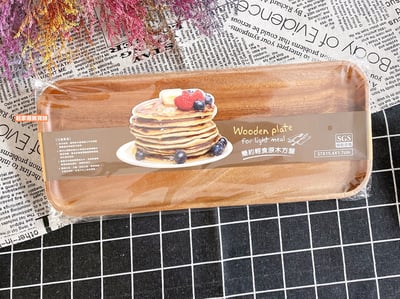 晶瓚－簡約輕食原木長方形木盤（大／中／小）12