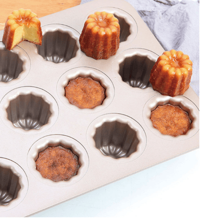 學廚Chefmade－香檳金不沾可麗露模（6連／12連）5