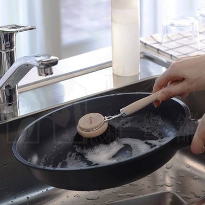 日本MARNA－不沾鍋專用馬毛鍋刷4