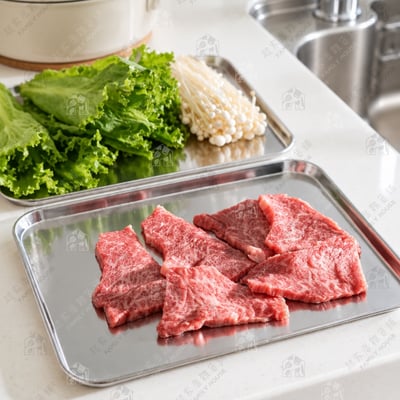 日本下村－不鏽鋼淺型備料盤（3件組）7