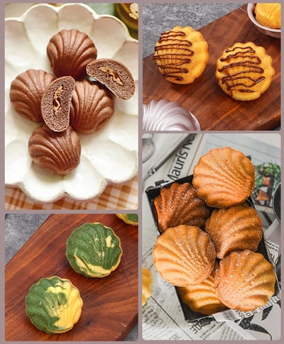 學廚Chefmade－香檳金不沾日式瑪德蓮蛋糕模（4入）4